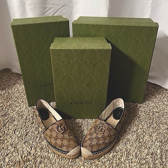 Gucci Women's Brown Espadrille Loafers - Picture 8 of 8